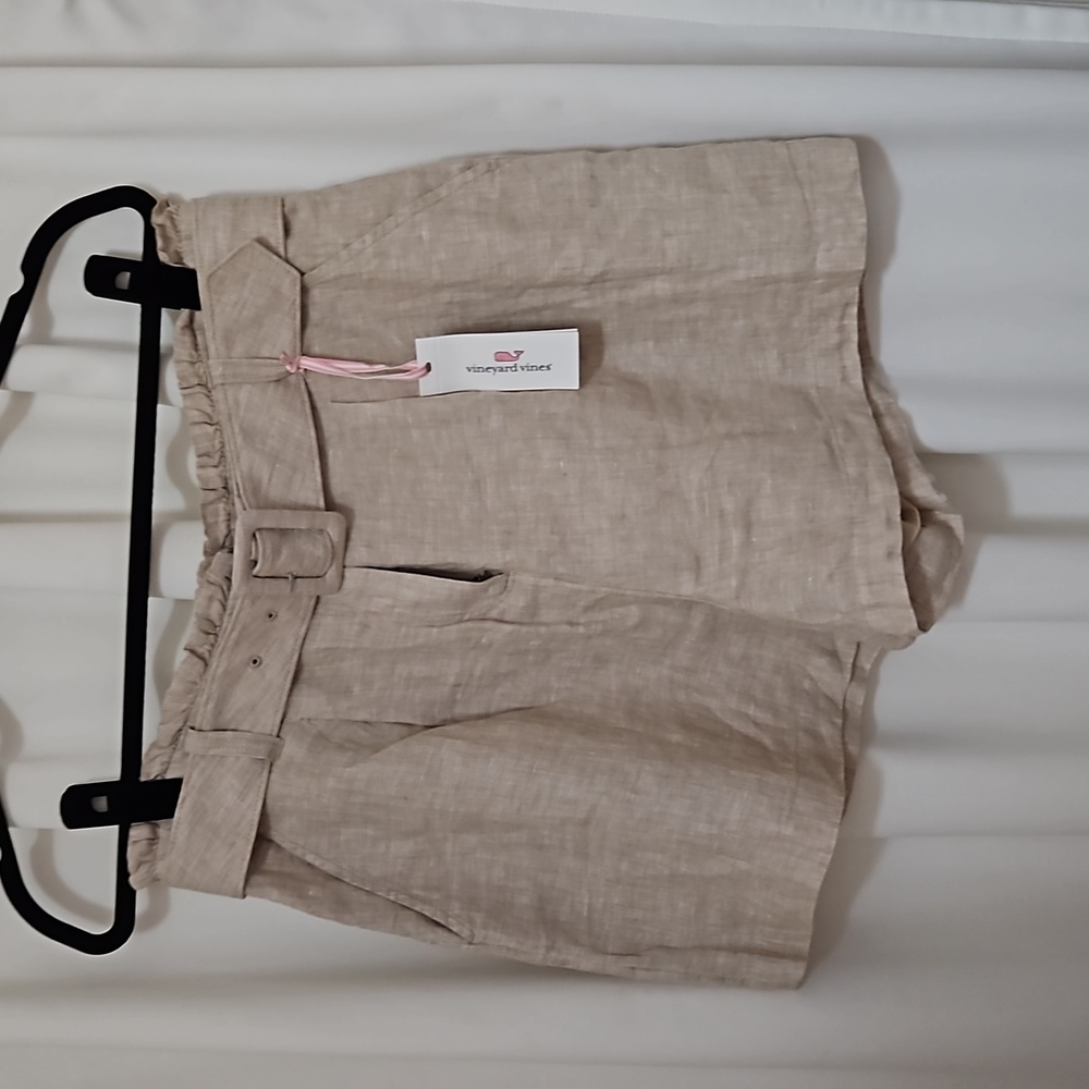 Vineyard Vines Linen Belted Shorts